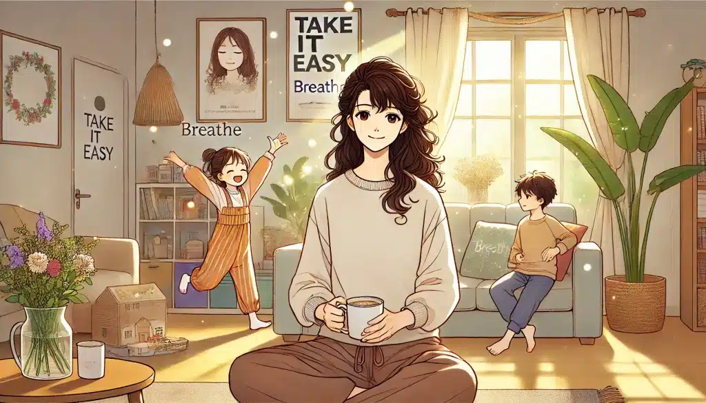 30代の女性がアンガーマネジメントを習得し、心穏やかに生活している様子