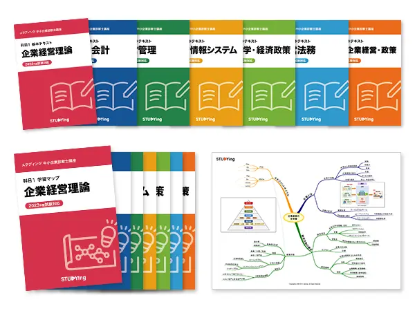 スタディング　中小企業診断士講座　テキスト教材の一部画像