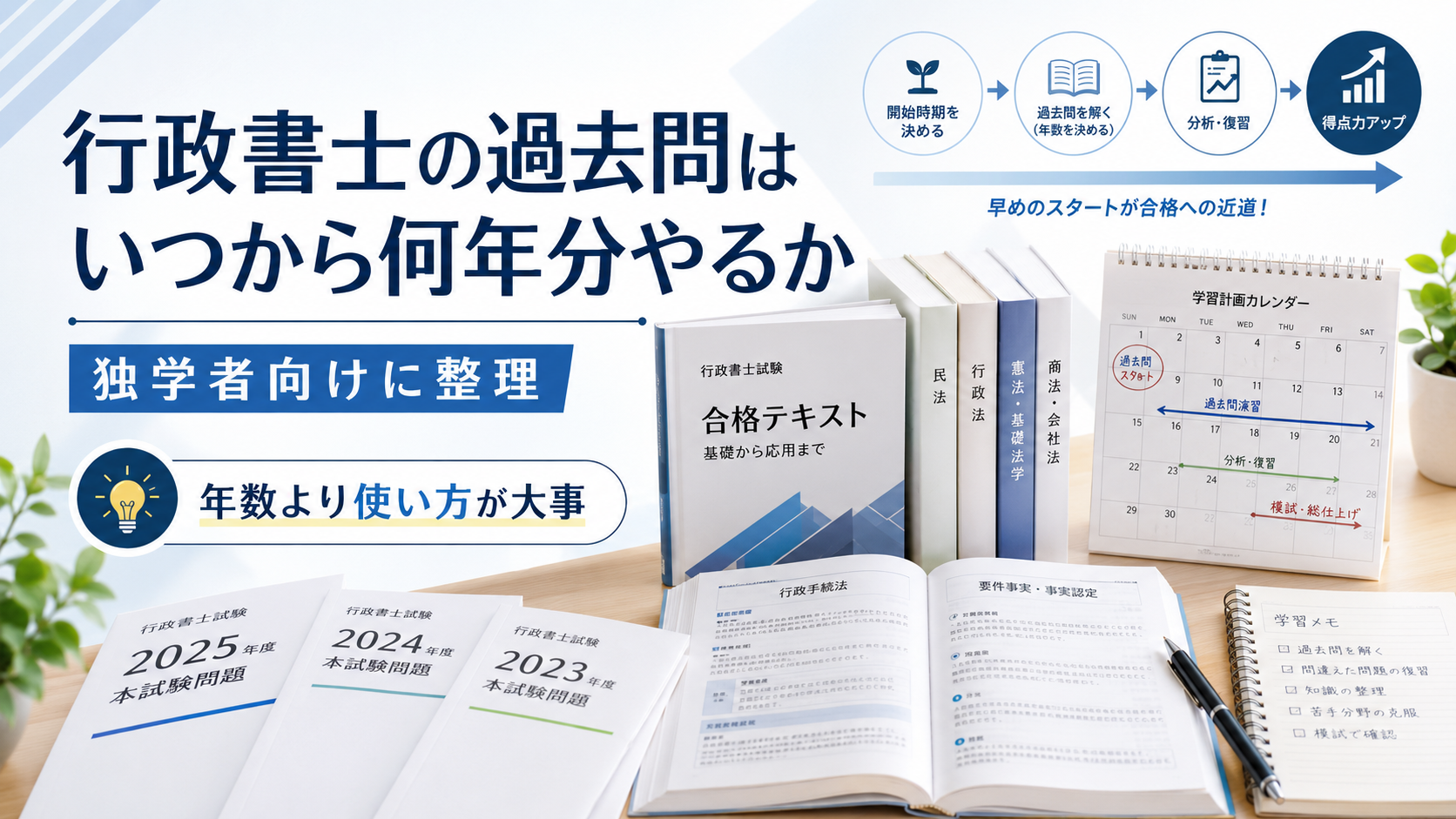 行政書士の過去問はいつから何年分やるか_TOP